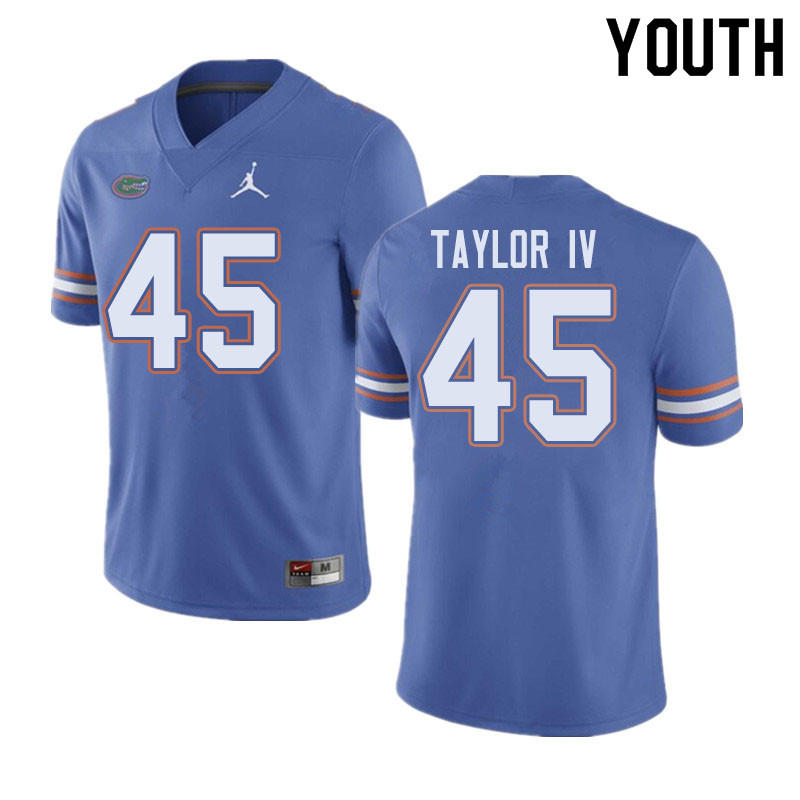 Jordan Brand Youth #45 Clifford Taylor IV Florida Gators College Football Jerseys Sale-Blue